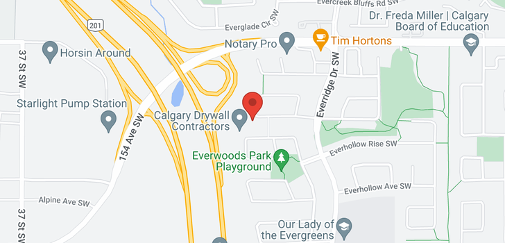 map of 77 EVERWOODS CL SW